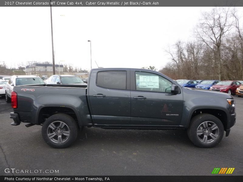 Cyber Gray Metallic / Jet Black/­Dark Ash 2017 Chevrolet Colorado WT Crew Cab 4x4