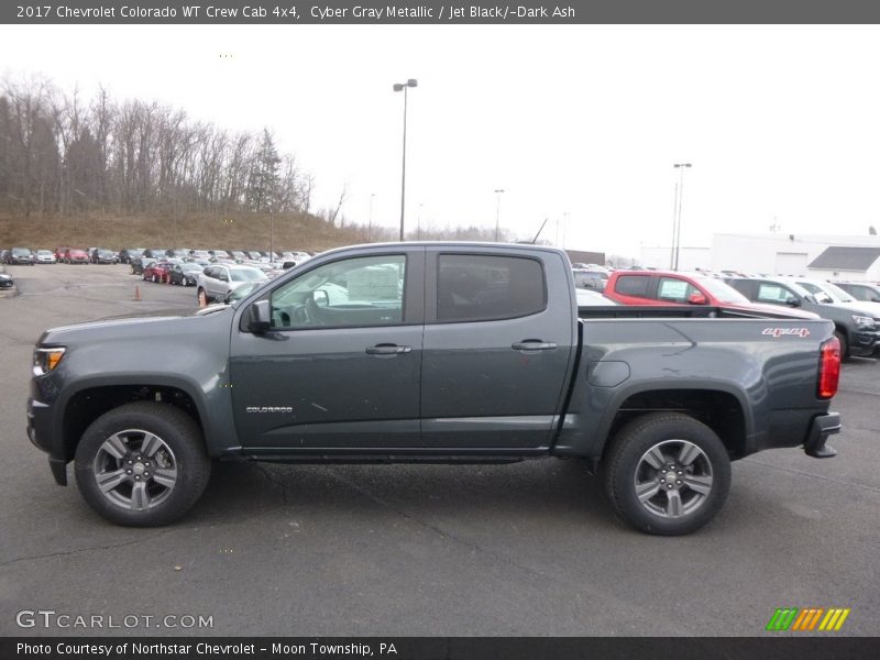 Cyber Gray Metallic / Jet Black/­Dark Ash 2017 Chevrolet Colorado WT Crew Cab 4x4