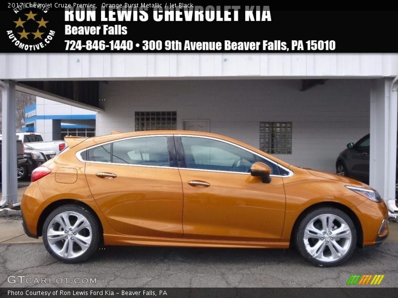 Orange Burst Metallic / Jet Black 2017 Chevrolet Cruze Premier