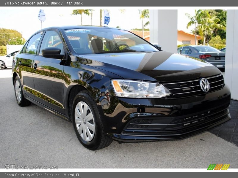 Black / Titan Black 2016 Volkswagen Jetta S