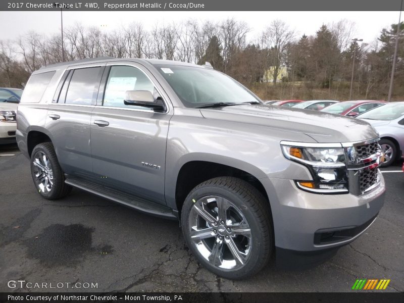 Pepperdust Metallic / Cocoa/Dune 2017 Chevrolet Tahoe LT 4WD