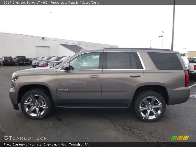 Pepperdust Metallic / Cocoa/Dune 2017 Chevrolet Tahoe LT 4WD