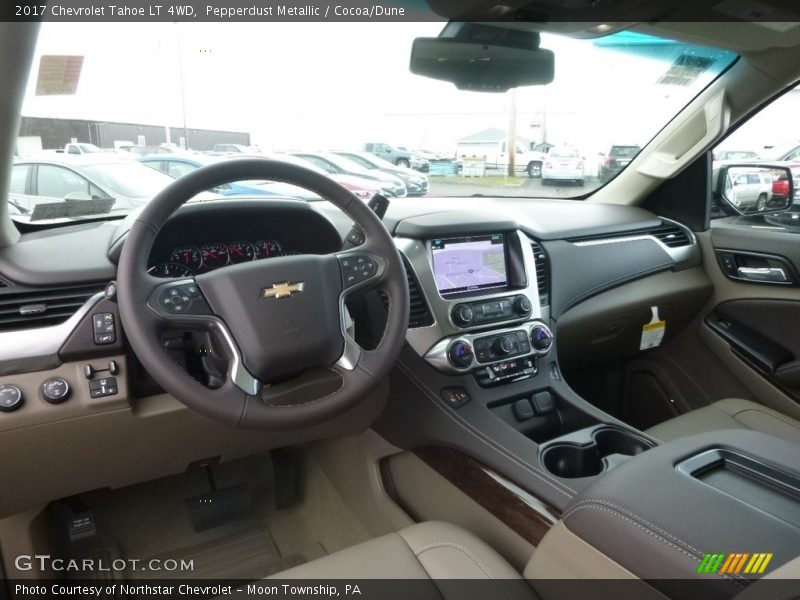 Pepperdust Metallic / Cocoa/Dune 2017 Chevrolet Tahoe LT 4WD