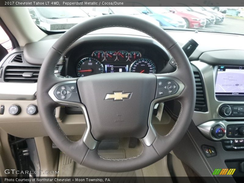 Pepperdust Metallic / Cocoa/Dune 2017 Chevrolet Tahoe LT 4WD