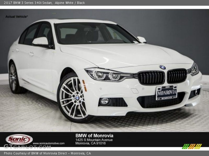 Alpine White / Black 2017 BMW 3 Series 340i Sedan