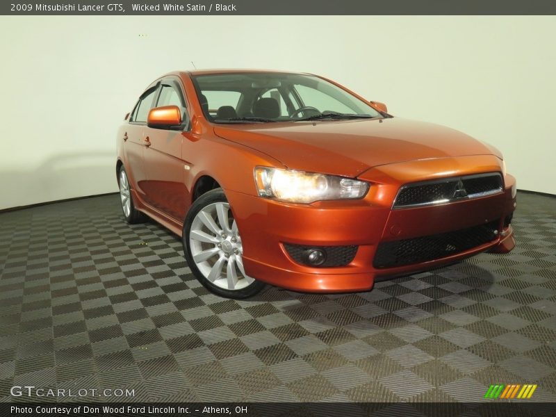 Wicked White Satin / Black 2009 Mitsubishi Lancer GTS