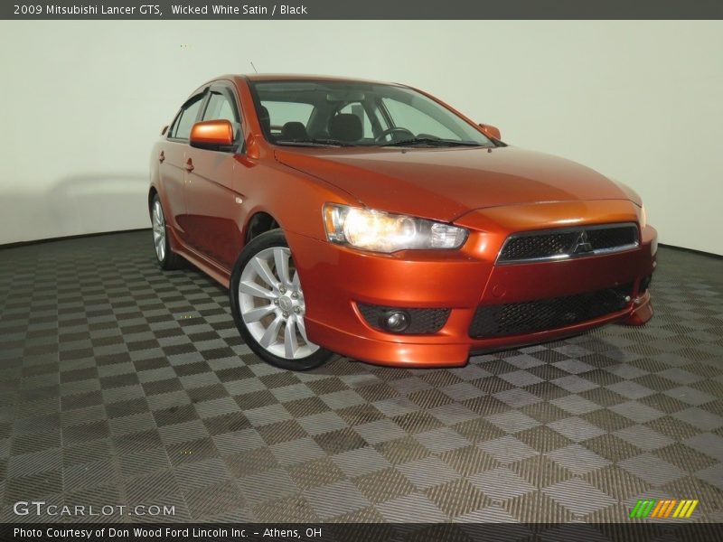 Wicked White Satin / Black 2009 Mitsubishi Lancer GTS