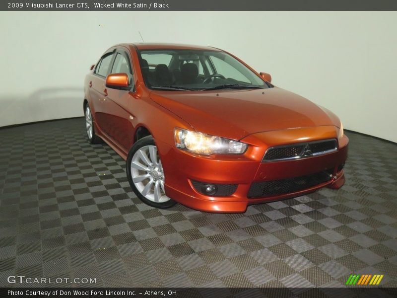 Wicked White Satin / Black 2009 Mitsubishi Lancer GTS