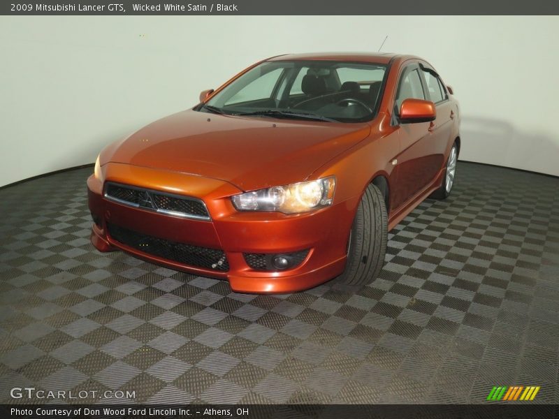 Wicked White Satin / Black 2009 Mitsubishi Lancer GTS