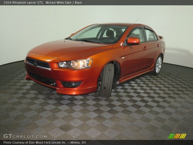 Wicked White Satin / Black 2009 Mitsubishi Lancer GTS