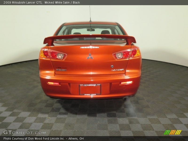 Wicked White Satin / Black 2009 Mitsubishi Lancer GTS