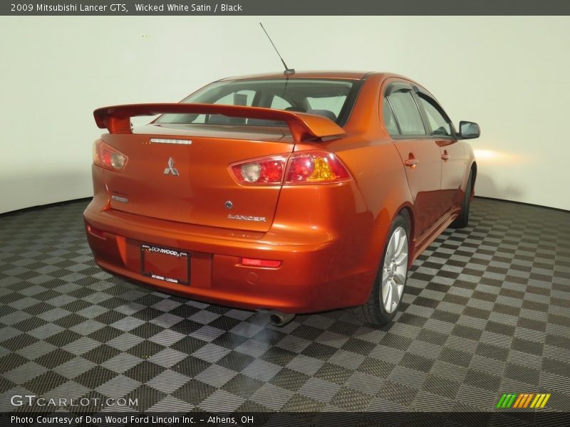 Wicked White Satin / Black 2009 Mitsubishi Lancer GTS