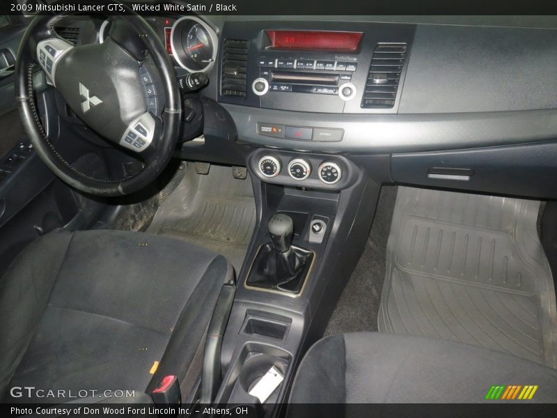 Wicked White Satin / Black 2009 Mitsubishi Lancer GTS