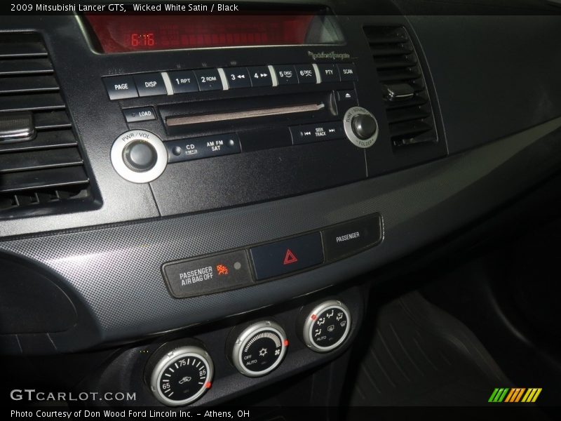 Wicked White Satin / Black 2009 Mitsubishi Lancer GTS