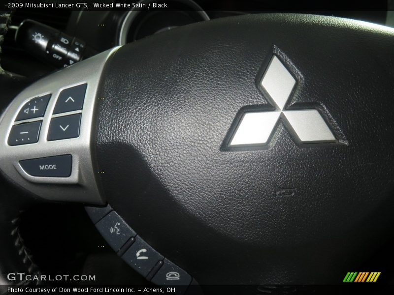 Wicked White Satin / Black 2009 Mitsubishi Lancer GTS