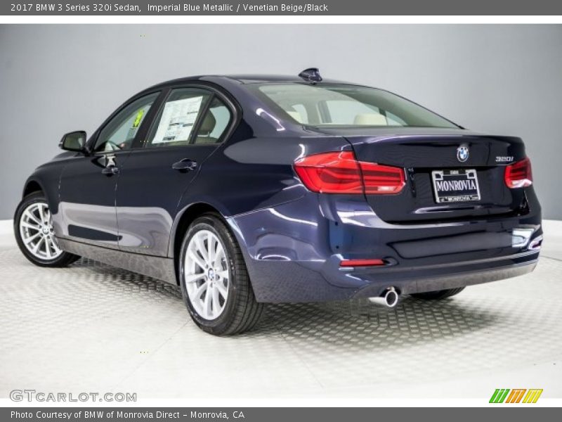 Imperial Blue Metallic / Venetian Beige/Black 2017 BMW 3 Series 320i Sedan