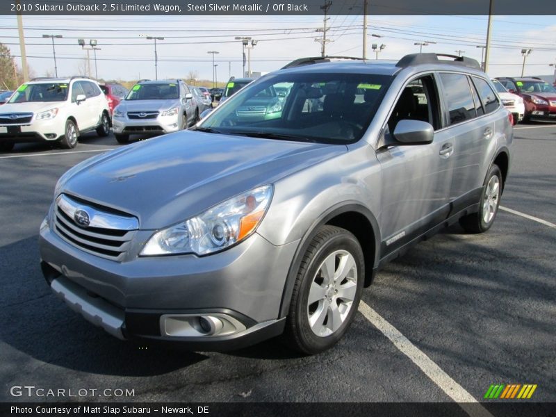 Steel Silver Metallic / Off Black 2010 Subaru Outback 2.5i Limited Wagon