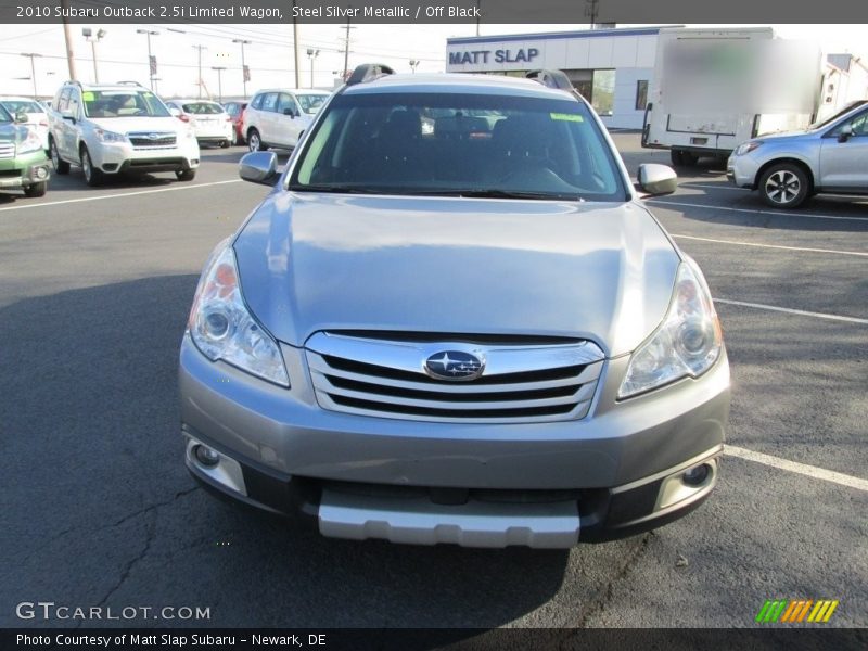 Steel Silver Metallic / Off Black 2010 Subaru Outback 2.5i Limited Wagon