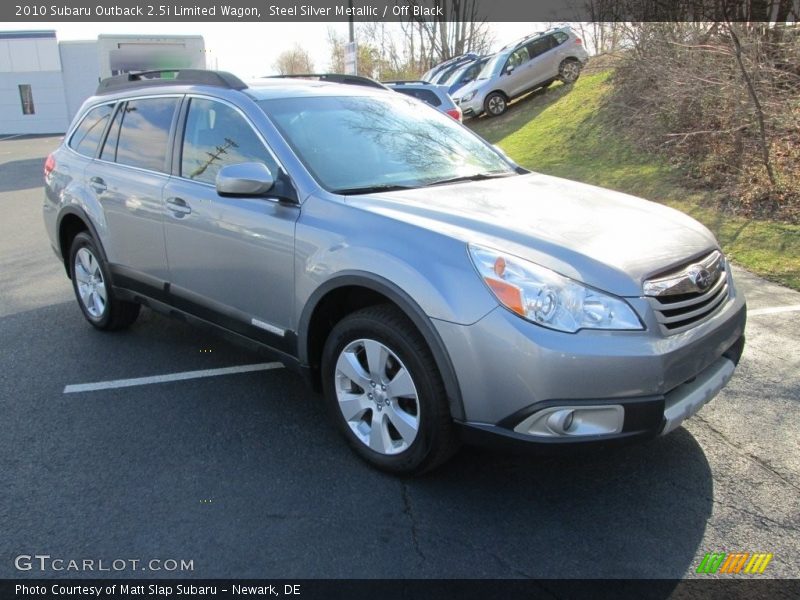 Steel Silver Metallic / Off Black 2010 Subaru Outback 2.5i Limited Wagon