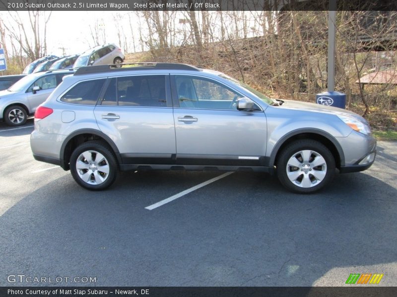 Steel Silver Metallic / Off Black 2010 Subaru Outback 2.5i Limited Wagon