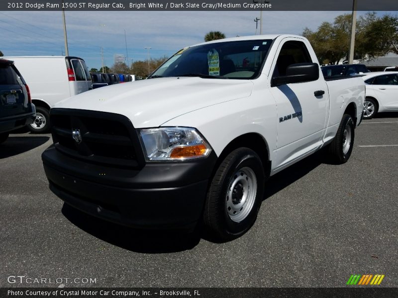 Bright White / Dark Slate Gray/Medium Graystone 2012 Dodge Ram 1500 ST Regular Cab