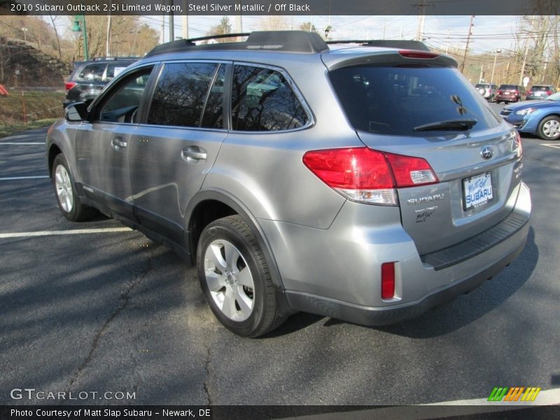 Steel Silver Metallic / Off Black 2010 Subaru Outback 2.5i Limited Wagon