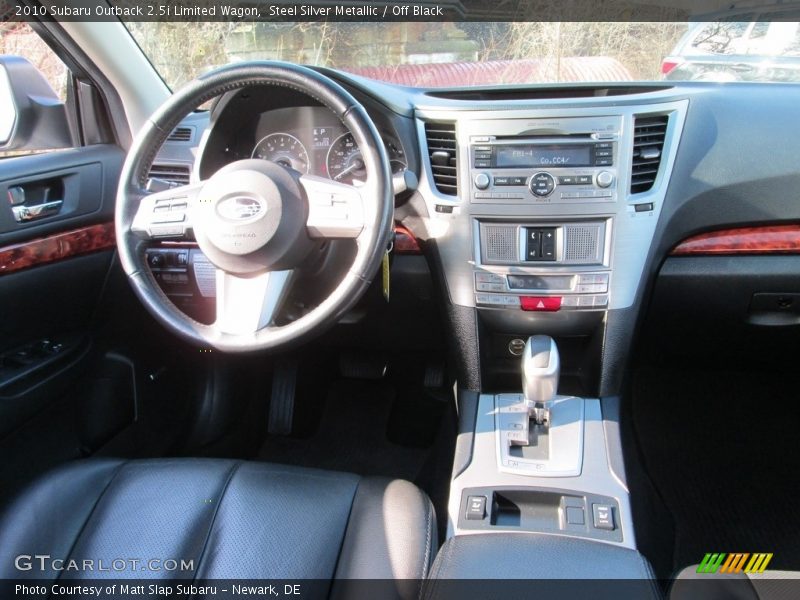 Steel Silver Metallic / Off Black 2010 Subaru Outback 2.5i Limited Wagon