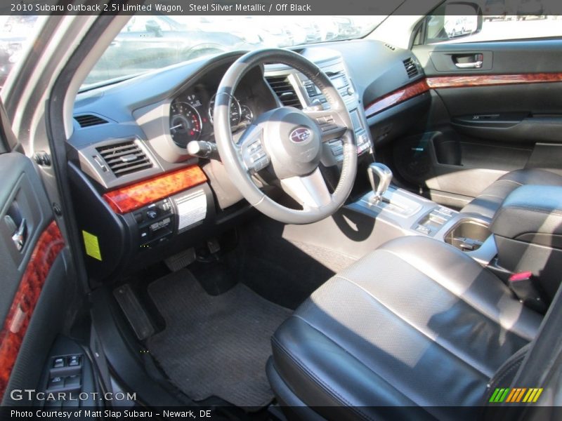 Steel Silver Metallic / Off Black 2010 Subaru Outback 2.5i Limited Wagon