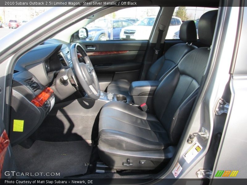 Steel Silver Metallic / Off Black 2010 Subaru Outback 2.5i Limited Wagon