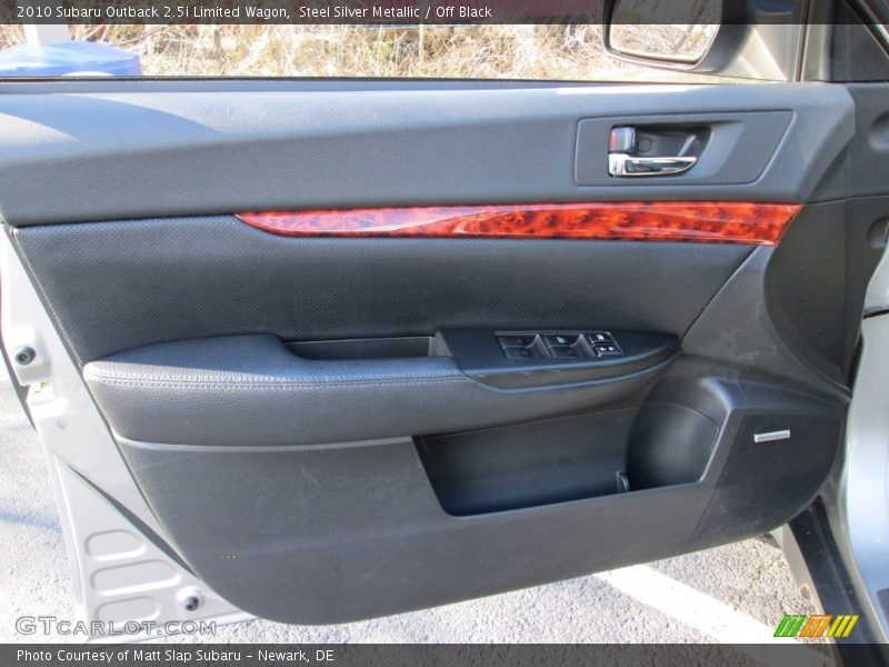 Steel Silver Metallic / Off Black 2010 Subaru Outback 2.5i Limited Wagon