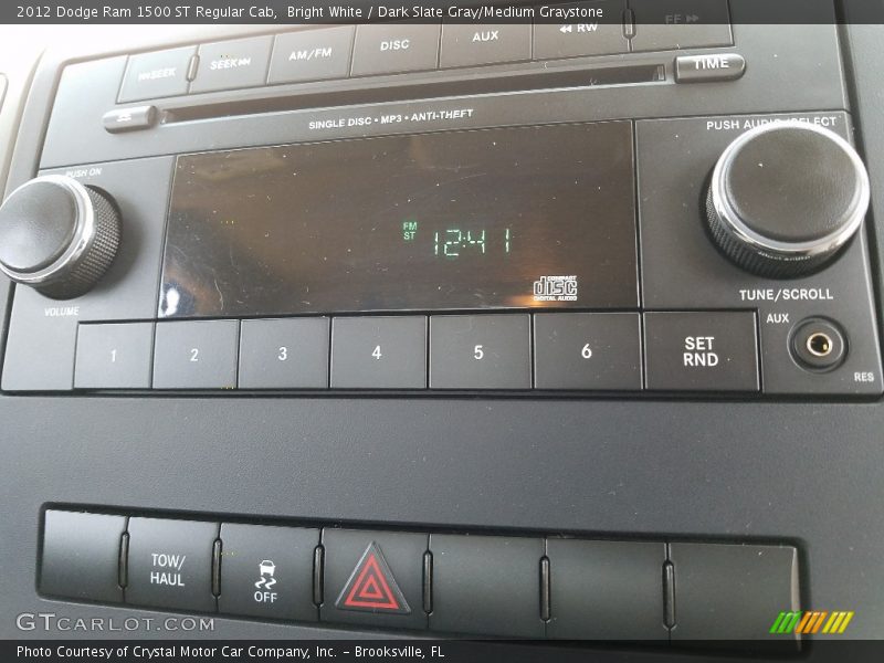 Bright White / Dark Slate Gray/Medium Graystone 2012 Dodge Ram 1500 ST Regular Cab