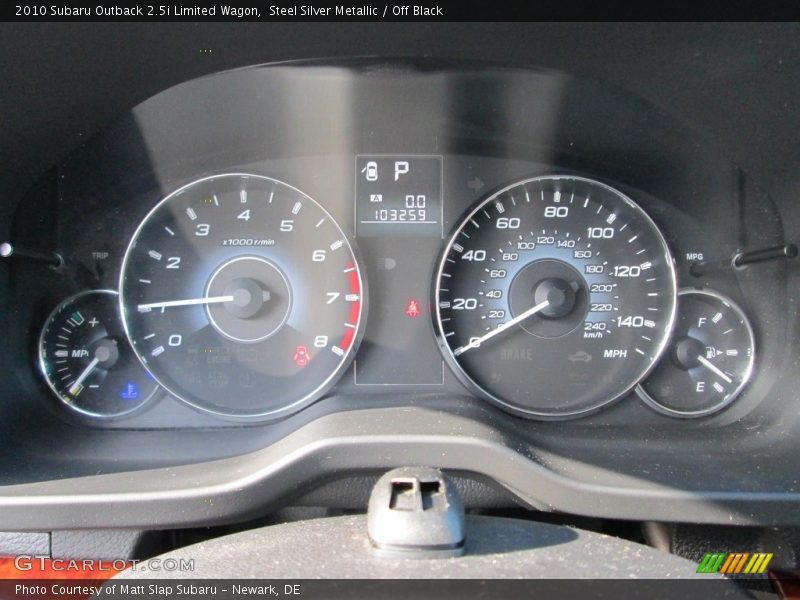 Steel Silver Metallic / Off Black 2010 Subaru Outback 2.5i Limited Wagon