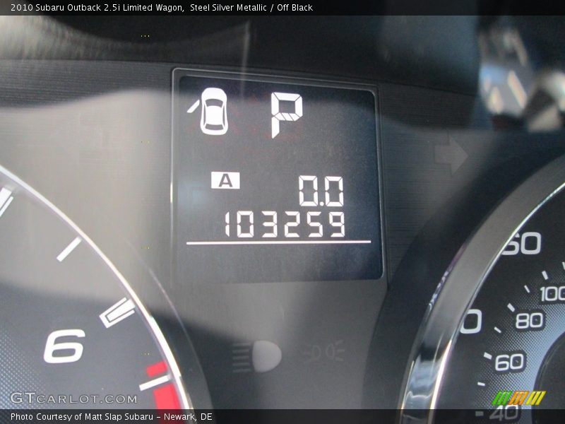 Steel Silver Metallic / Off Black 2010 Subaru Outback 2.5i Limited Wagon