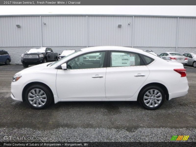 Fresh Powder White / Charcoal 2017 Nissan Sentra S