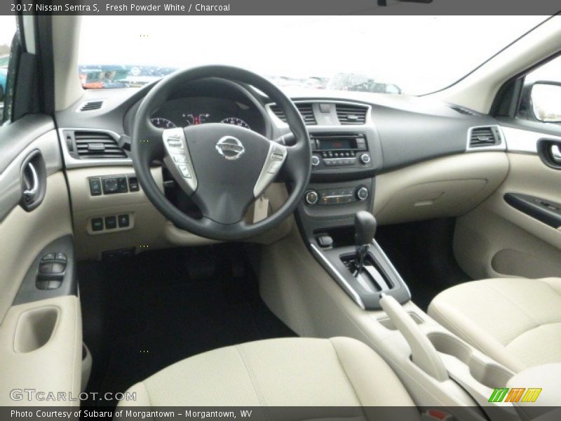 Fresh Powder White / Charcoal 2017 Nissan Sentra S