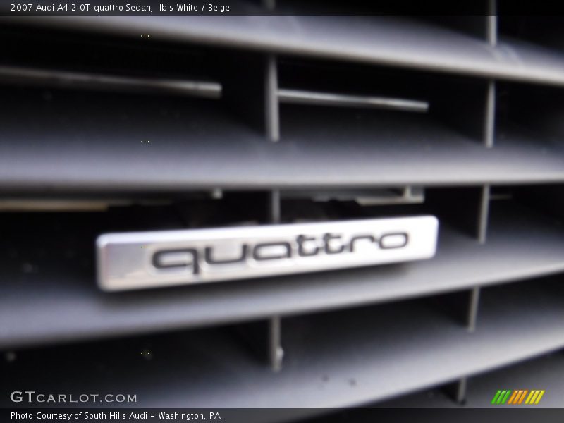 Ibis White / Beige 2007 Audi A4 2.0T quattro Sedan