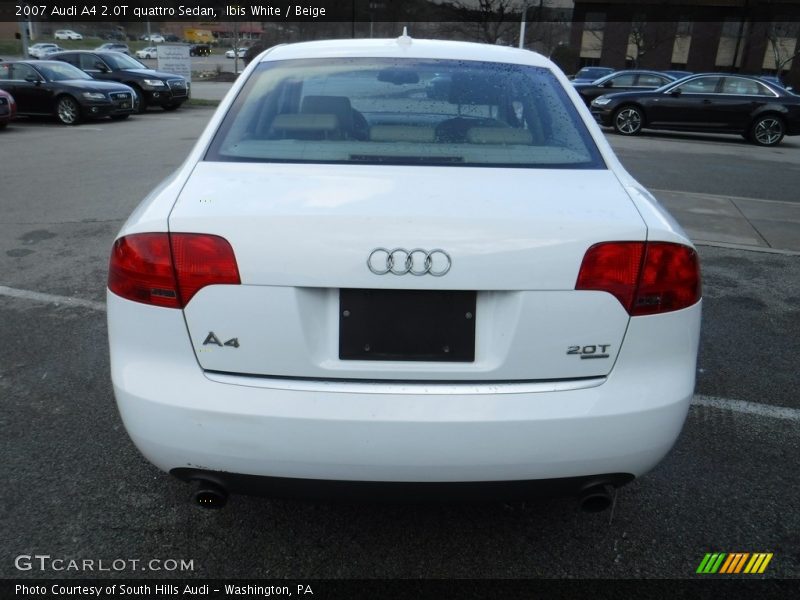 Ibis White / Beige 2007 Audi A4 2.0T quattro Sedan