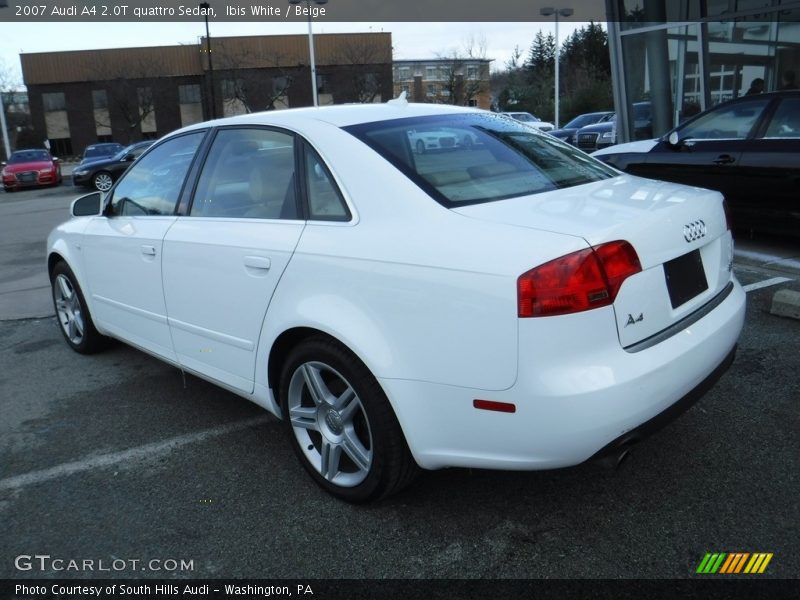 Ibis White / Beige 2007 Audi A4 2.0T quattro Sedan