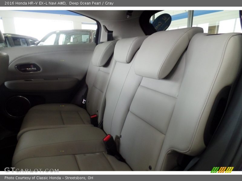 Deep Ocean Pearl / Gray 2016 Honda HR-V EX-L Navi AWD