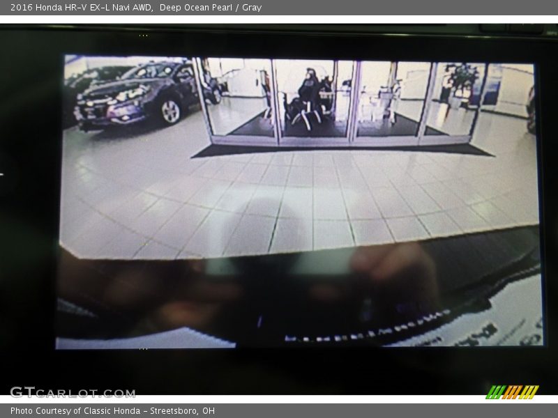 Deep Ocean Pearl / Gray 2016 Honda HR-V EX-L Navi AWD