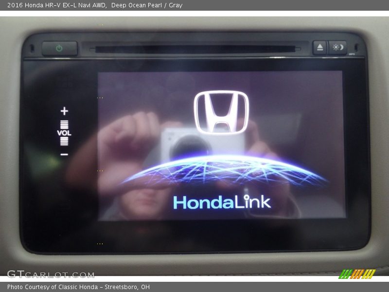 Deep Ocean Pearl / Gray 2016 Honda HR-V EX-L Navi AWD