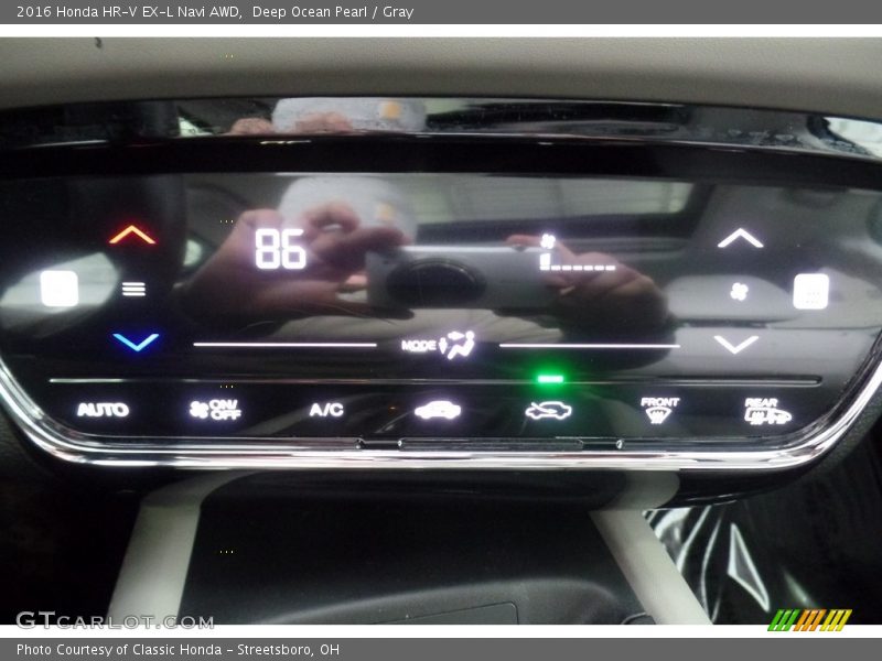 Deep Ocean Pearl / Gray 2016 Honda HR-V EX-L Navi AWD