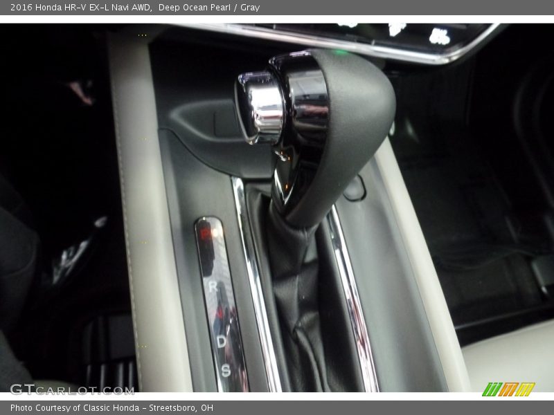 Deep Ocean Pearl / Gray 2016 Honda HR-V EX-L Navi AWD