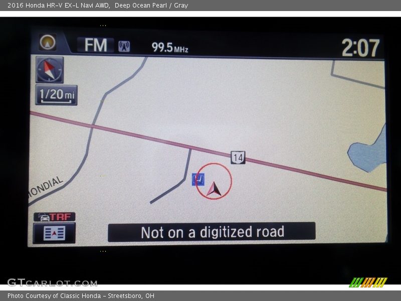 Deep Ocean Pearl / Gray 2016 Honda HR-V EX-L Navi AWD