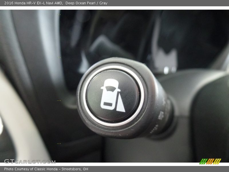 Deep Ocean Pearl / Gray 2016 Honda HR-V EX-L Navi AWD