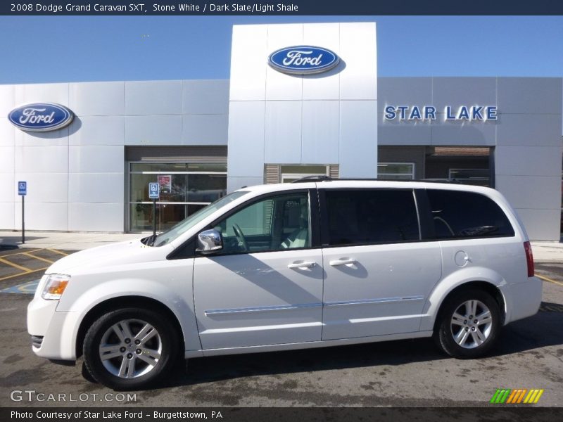 Stone White / Dark Slate/Light Shale 2008 Dodge Grand Caravan SXT