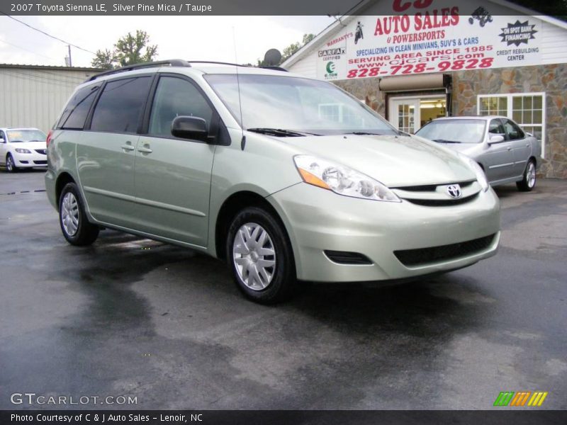 Silver Pine Mica / Taupe 2007 Toyota Sienna LE