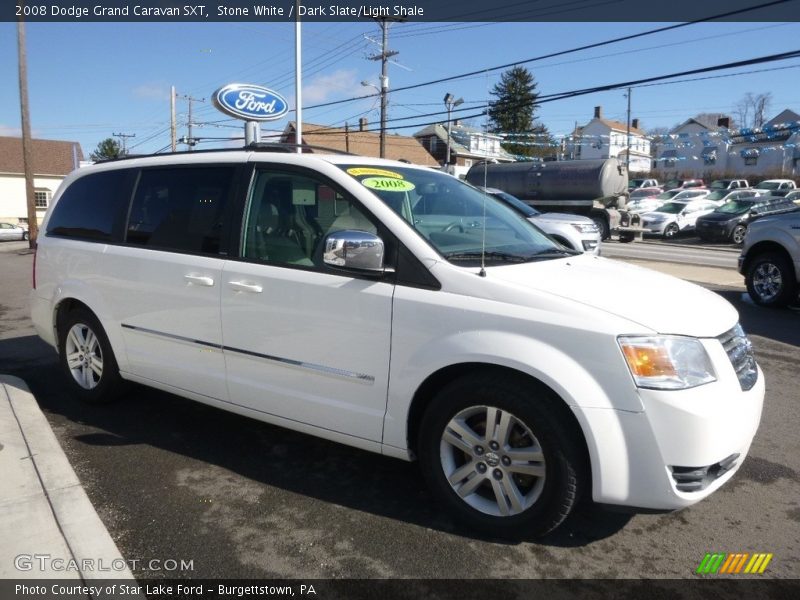 Stone White / Dark Slate/Light Shale 2008 Dodge Grand Caravan SXT