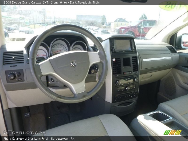 Stone White / Dark Slate/Light Shale 2008 Dodge Grand Caravan SXT