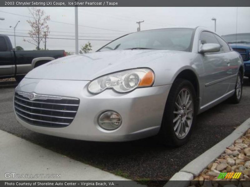 Ice Silver Pearlcoat / Taupe 2003 Chrysler Sebring LXi Coupe